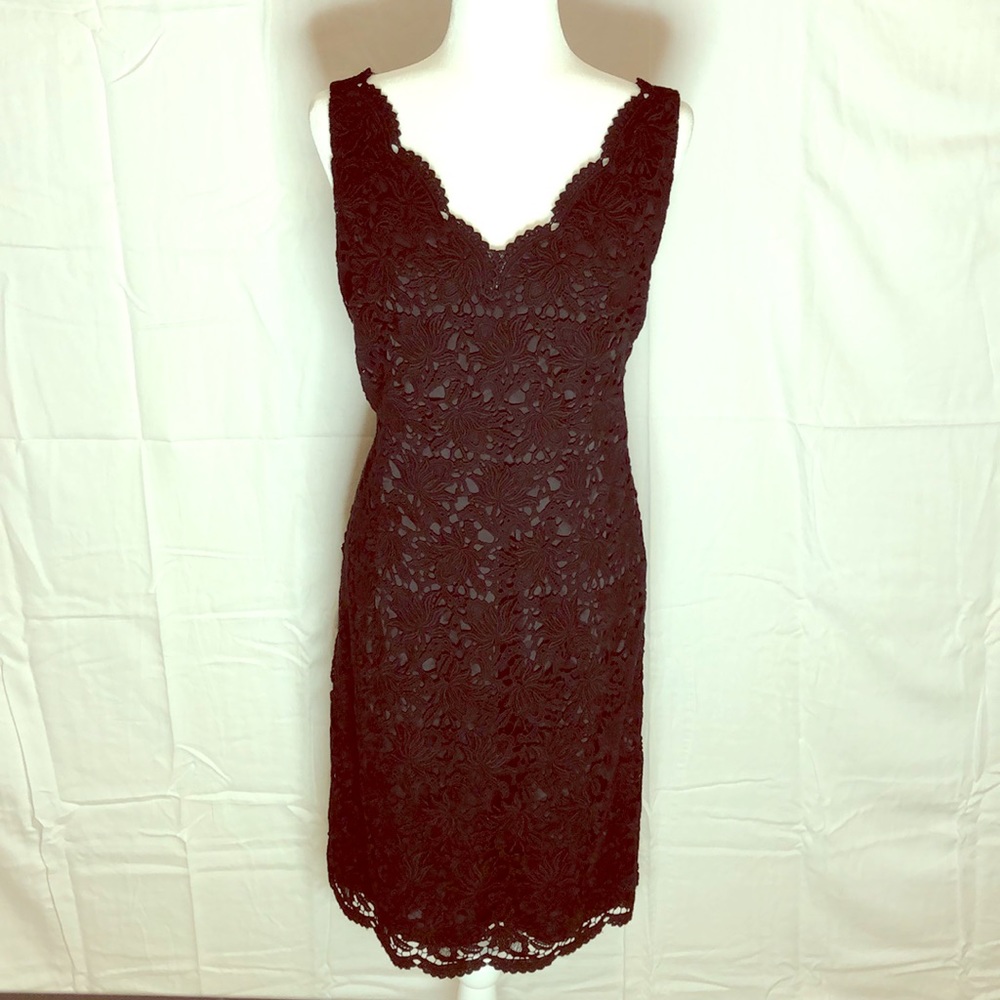 Lace black Ann Taylor midi dress